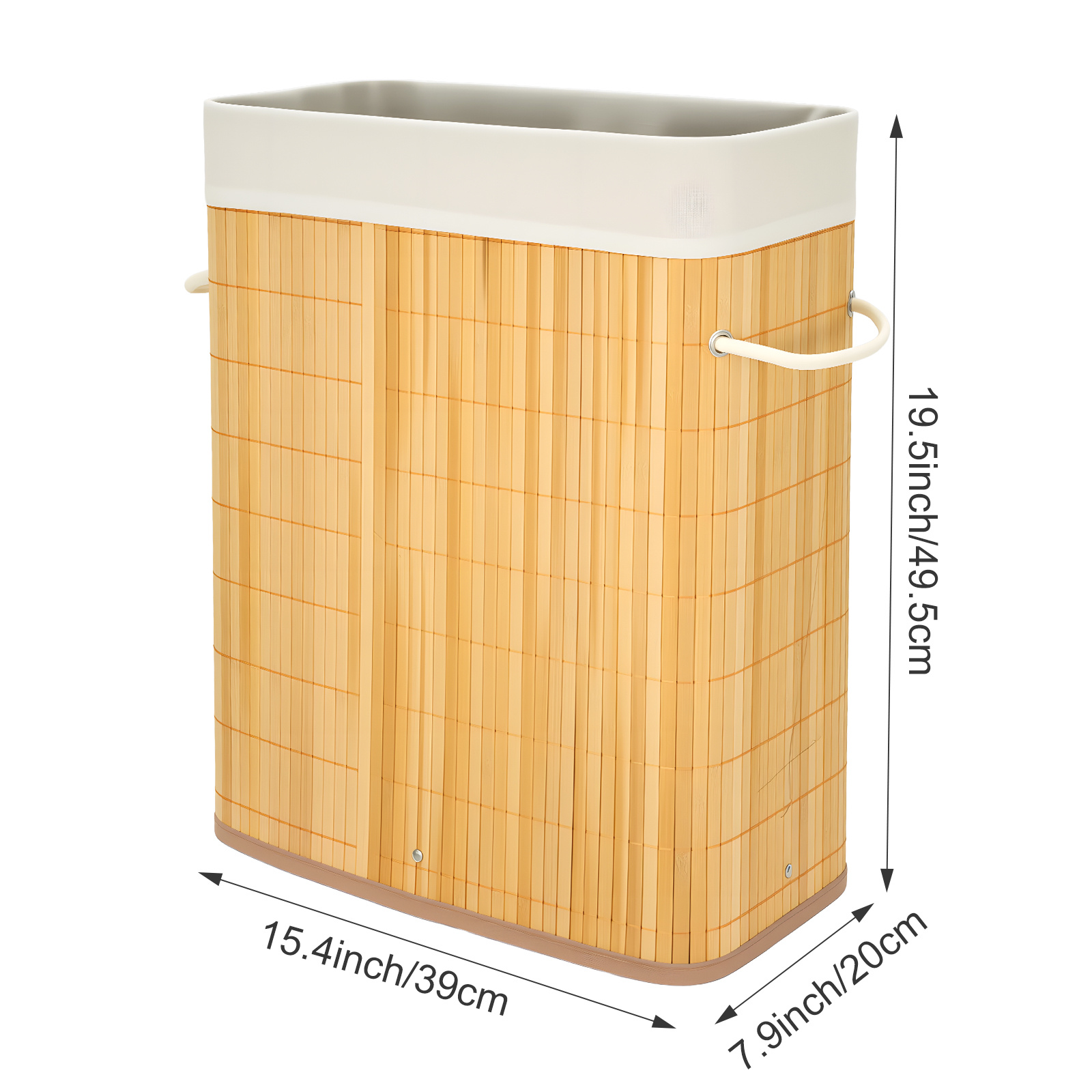 40-liter Bamboo Storage With Roll-up Curtain, Laundry Baskets, Ideal For Laundry Room, Bedroom, And Corner, Closet Organizer, Bedroom Storage