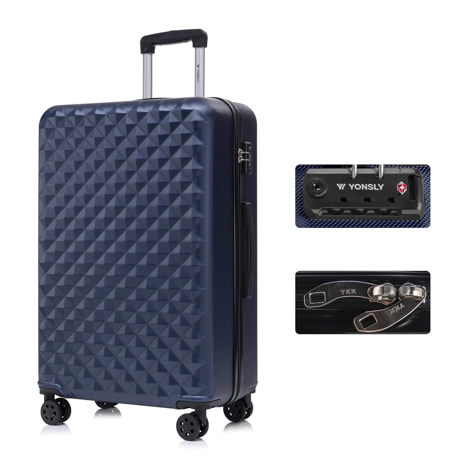 Suitcase With , Hardshell Case With Ykk Zipper, Cabin Trolley Suitcase Rolling Carry-on Luggage, 4 Wheels, Ideal For Air Travel