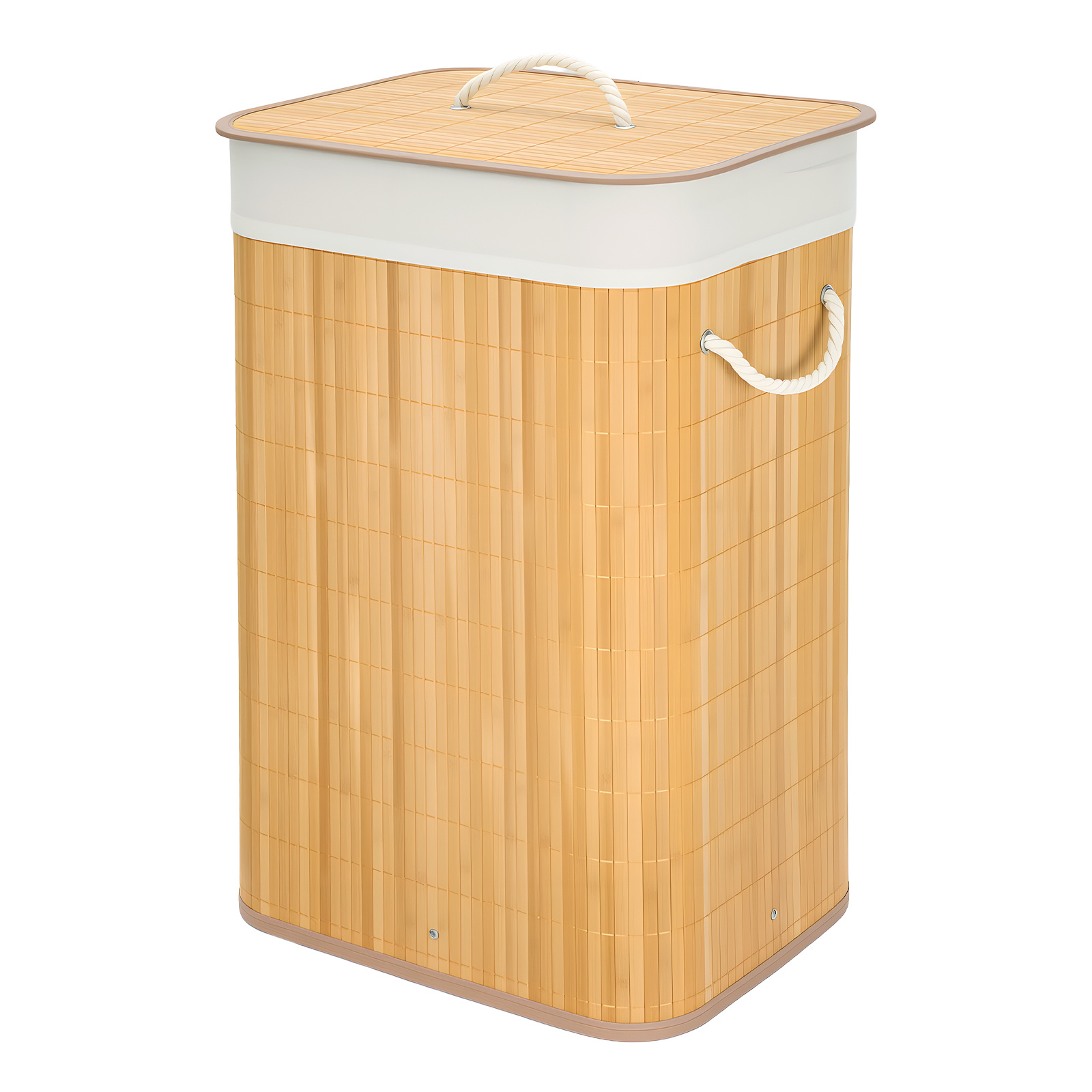 72l Bamboo Laundry Bin For Laundry Room, Bedroom, Natural, Laundry Baskets, Closet Organizer, Bedroom Storage, Natural