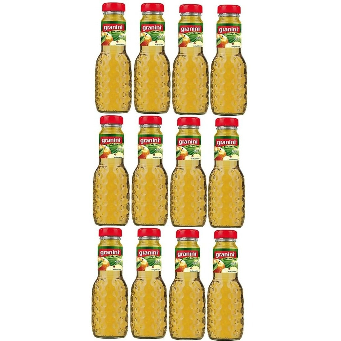 Image of 12 Bottles Of 200ml Granini Clear Juice In Reusable Deposit Glass Bottles, Drink Enjoyment