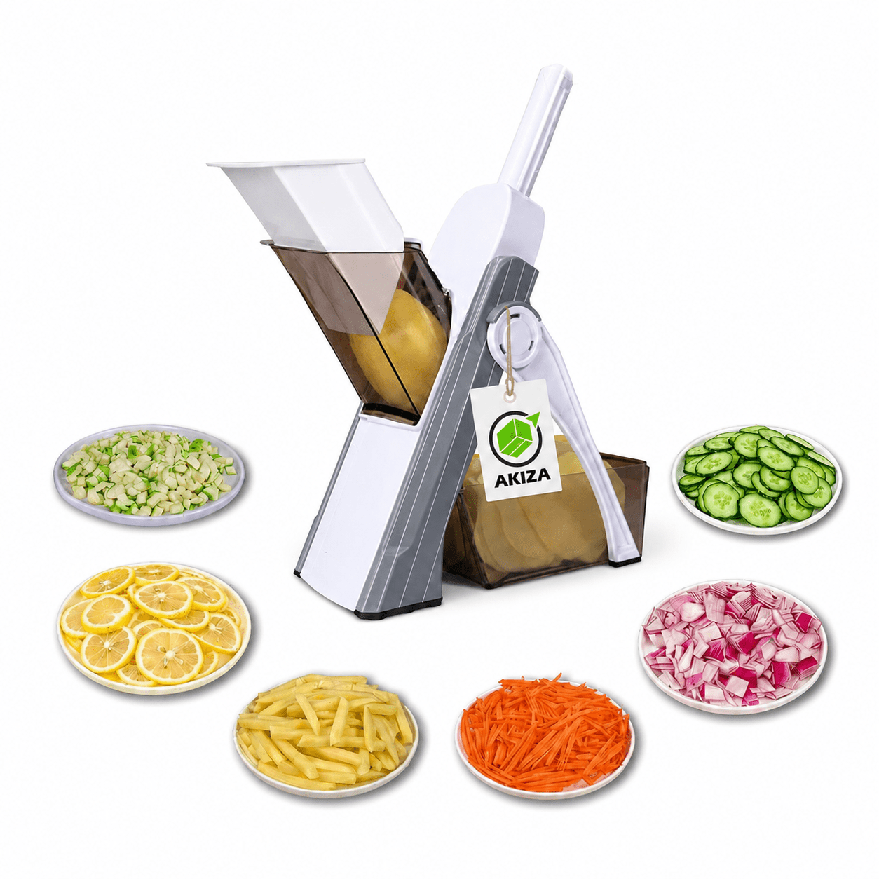 TEMU Mandoline Professionnelle avec Épaisseur Réglable et de Coupe Multiples pour Fruits et Légumes