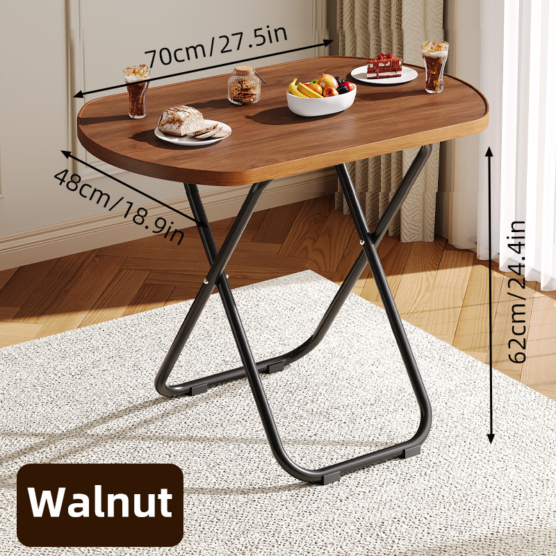 Image of Foldable Dining Table, Sofa Dining Tray, Movable Coffee Table Table, Compact Snack Table, Suitable For Beds And Sofas, Living Rooms, Bedrooms