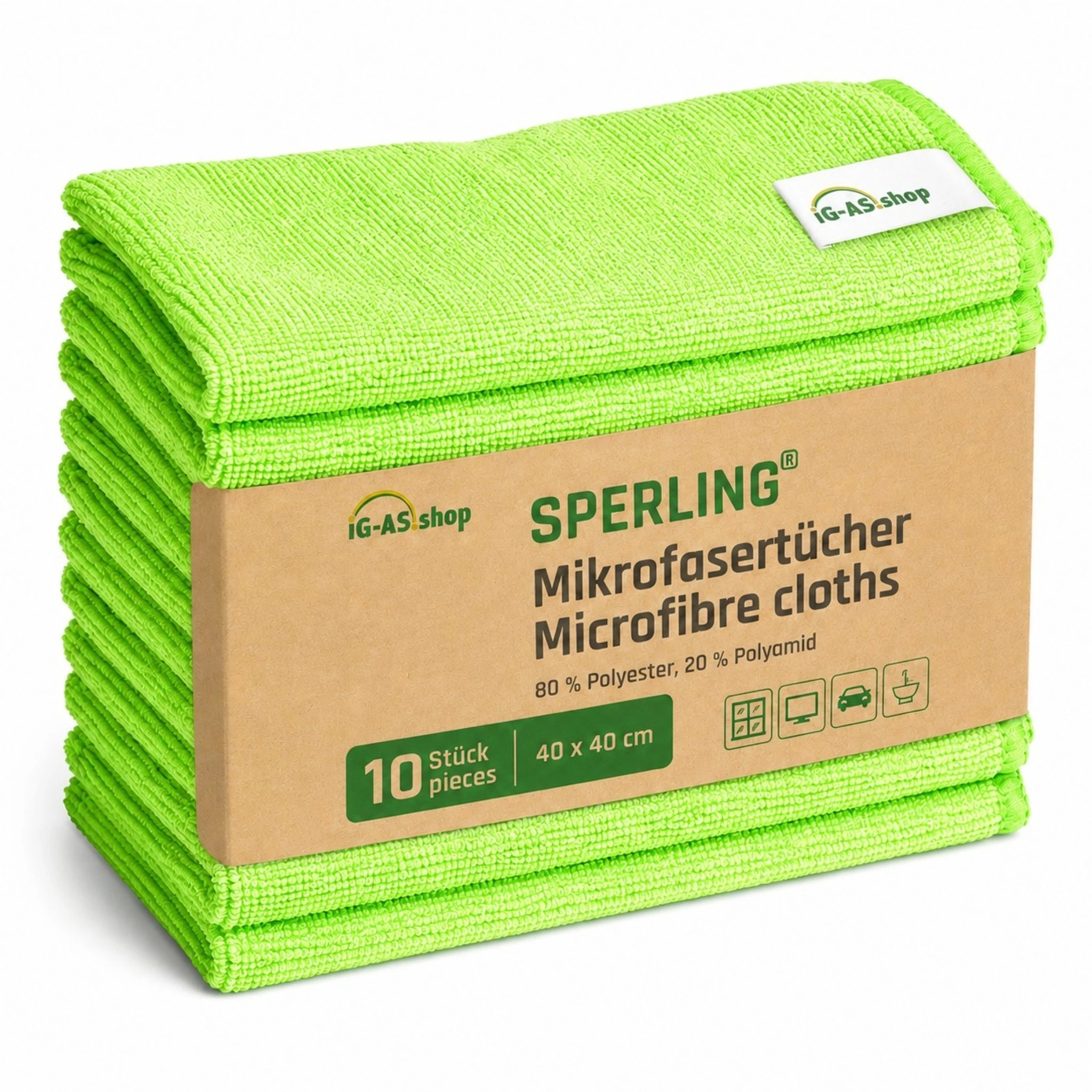 Image of Microfiber Cloths 40x40cm 10pcs - Absorbent & Wipes, Microfiber Cloths As Cleaning Rags, Wiping Cloths, Microfiber Rags For Car, Kitchen, Bathroom & Household