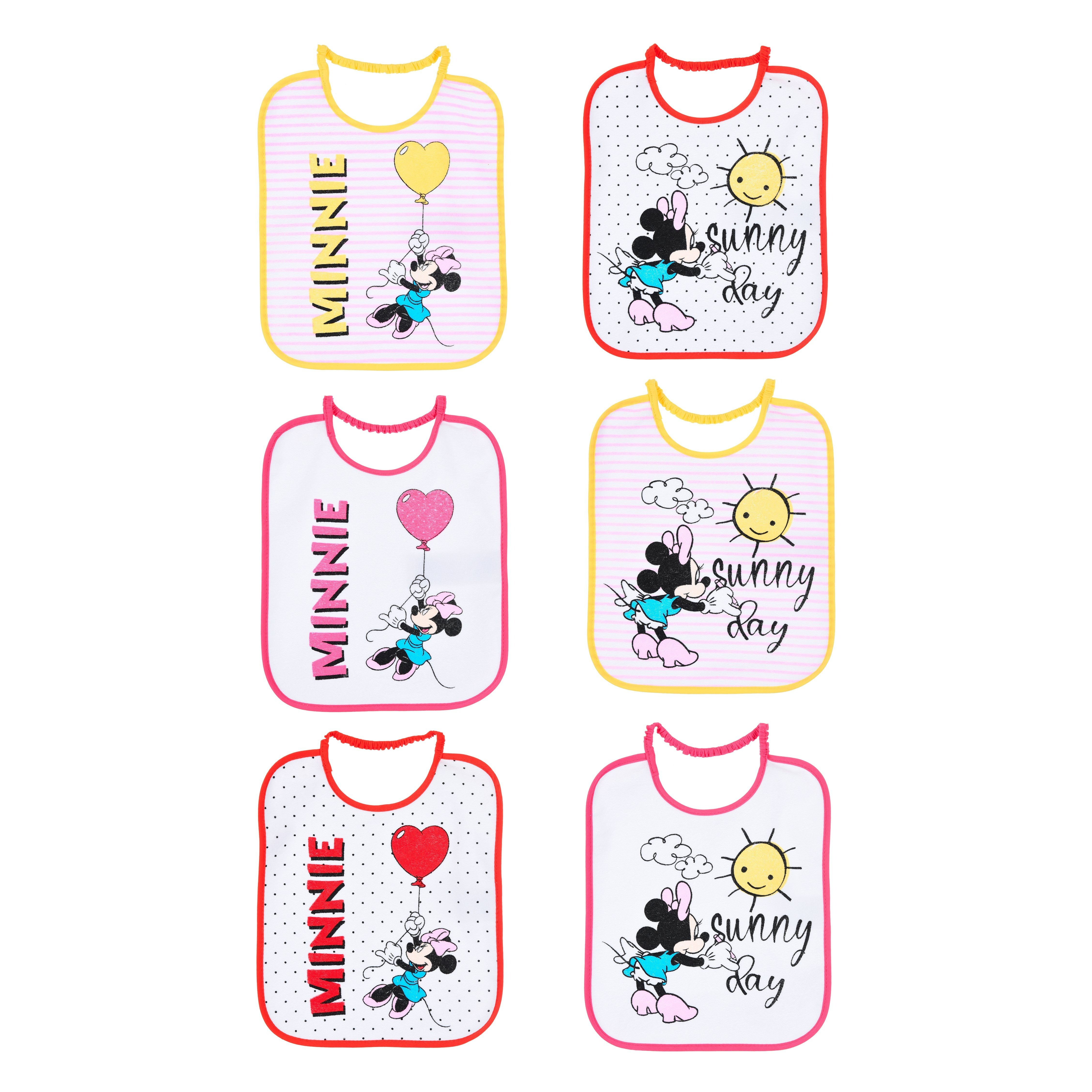 Image of Mouse, Lot 6 Bibs 27x22.5cm, Baby Girl
