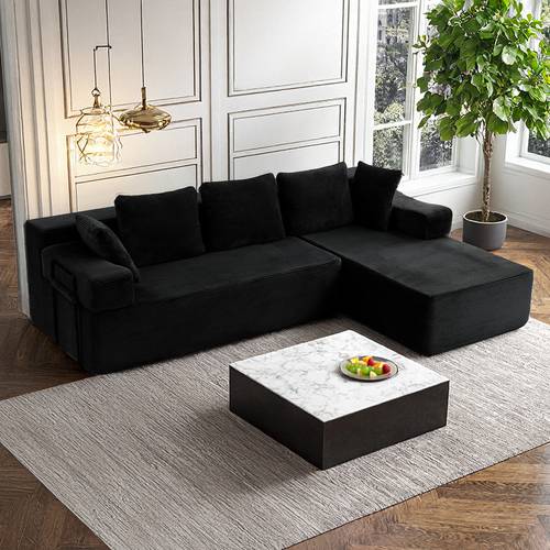 l shaped sectional sofa with reversible chaise left or right facing modular couch no small apartment black borwn grey