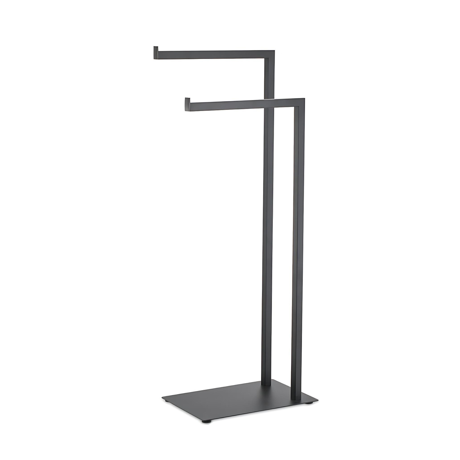 TEMU Casa Towel Holder For Bathroom 80cm, Floor Towel Holder 34x20cm, Modern Black, Double Compartment For Bathroom