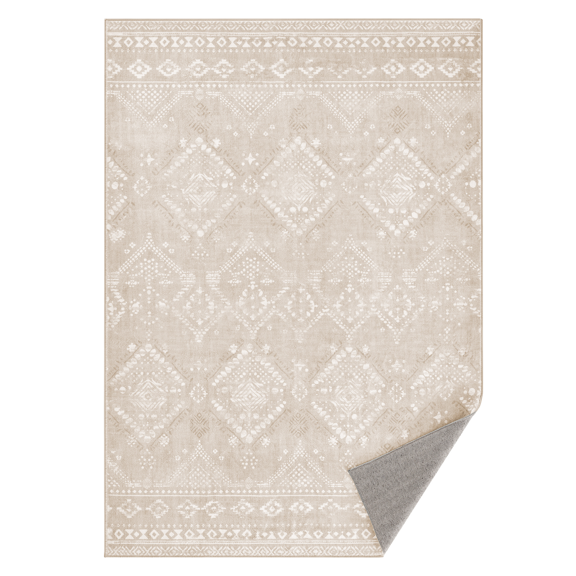 Image of Plush Boho-style Decorative Rug, Non-slip And Washable, Suitable For Living And Bedrooms, 120 × 170 Cm, Cappuccino Beige