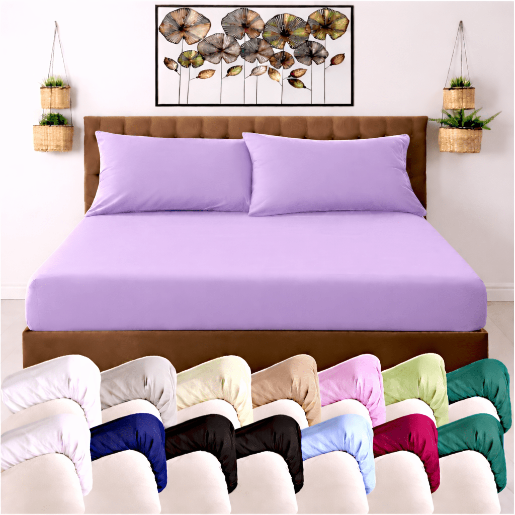 textile   extra deep 25cm fitted sheet single   super king smooth durable bed sheet  