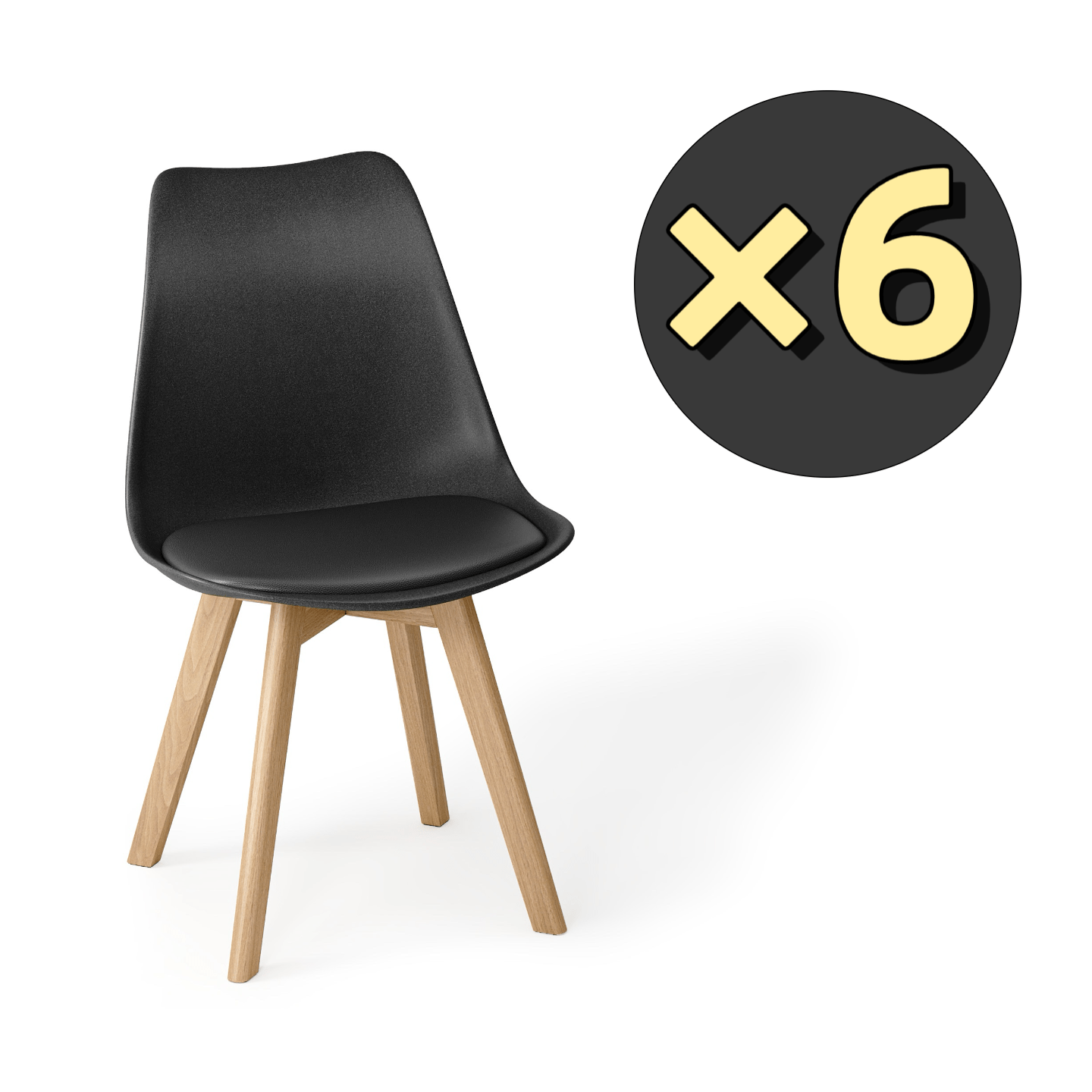 6 Dining Room Chairs | Bowl Chairs | Living Room Chairs In Scandinavian Style | With Wood Frame | Kitchen Chairs | /grey