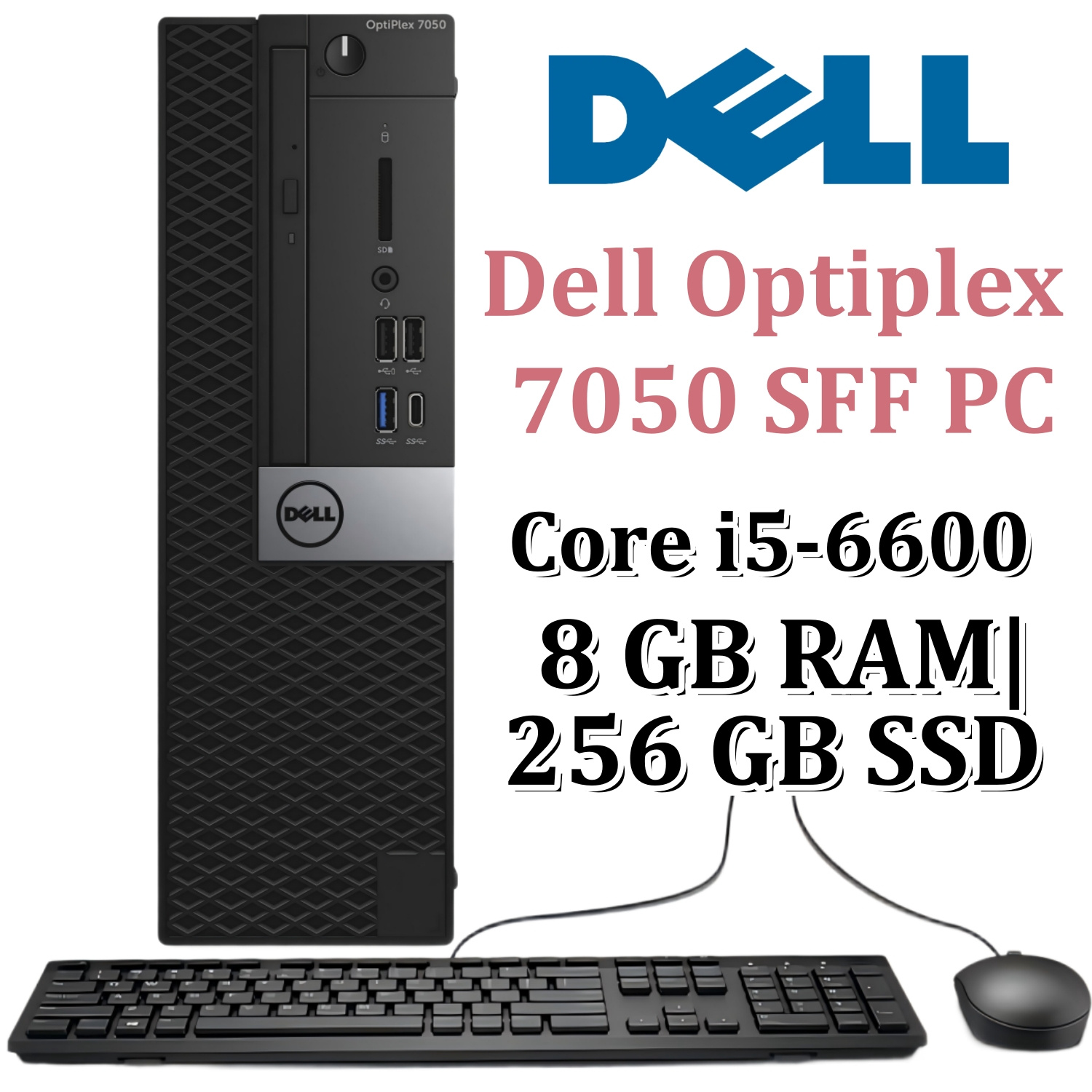 Dell 7050 Sff Desktop Pc, Intel Core I5 / I7, 8 Gb / 16 Gb , 256 Gb / 512 Gb Ssd, Wifi, Bluetooth, Us Keyboard (), Wifi, Bluetooth, Pro (refurbished)