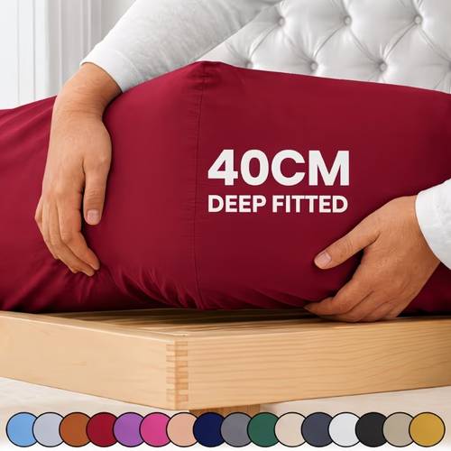 soft 40cm deep fitted sheet comfortable and multifunctional mattress protector suitable for bedroom apartment school bedding in all sizes