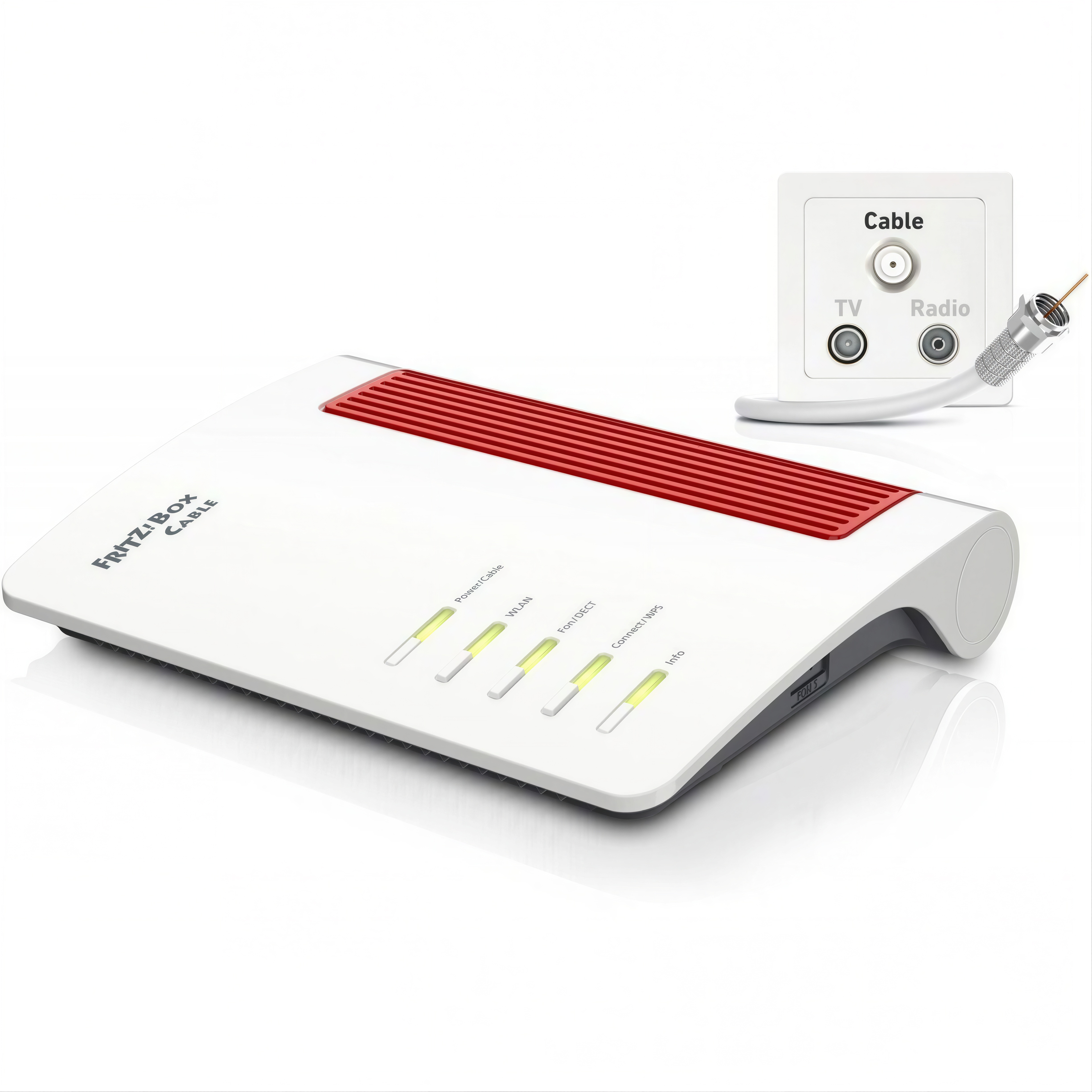 Image of Avm Fritz!box 6660 Cable Mesh Router Cable Edition International Refurbished Wi-fi 6 (ax) · 2,400 + 600 Mbps · · Mesh · Suitable For Germany, Cable Network Only (no Dsl)