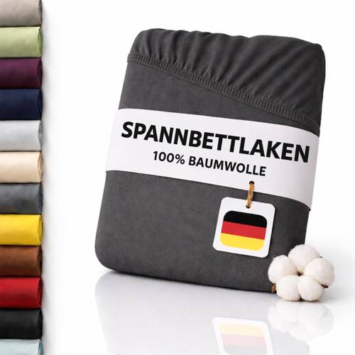 fitted sheet jersey 100 cotton with elastic 135g m soft breathable for box springs toppers and mattresses