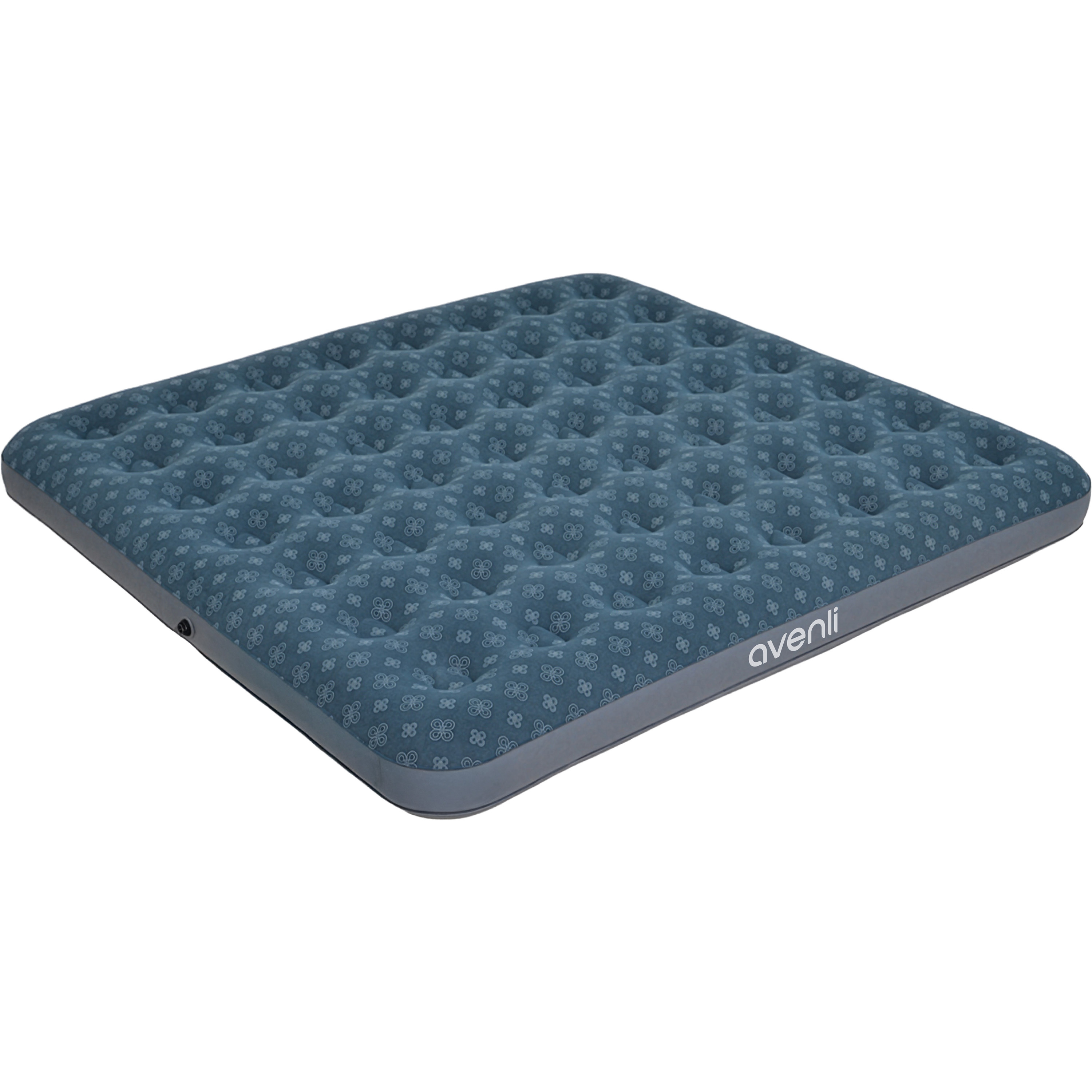 Image of Air Mattress -size 203x183x22cm For 2 People - Coil-beam Construction - Inflatable With Any Commercial Pump, Flocked Surface Up To 250 Kg | Outdoor Tenting Hiking Guest Bed Air Mattress