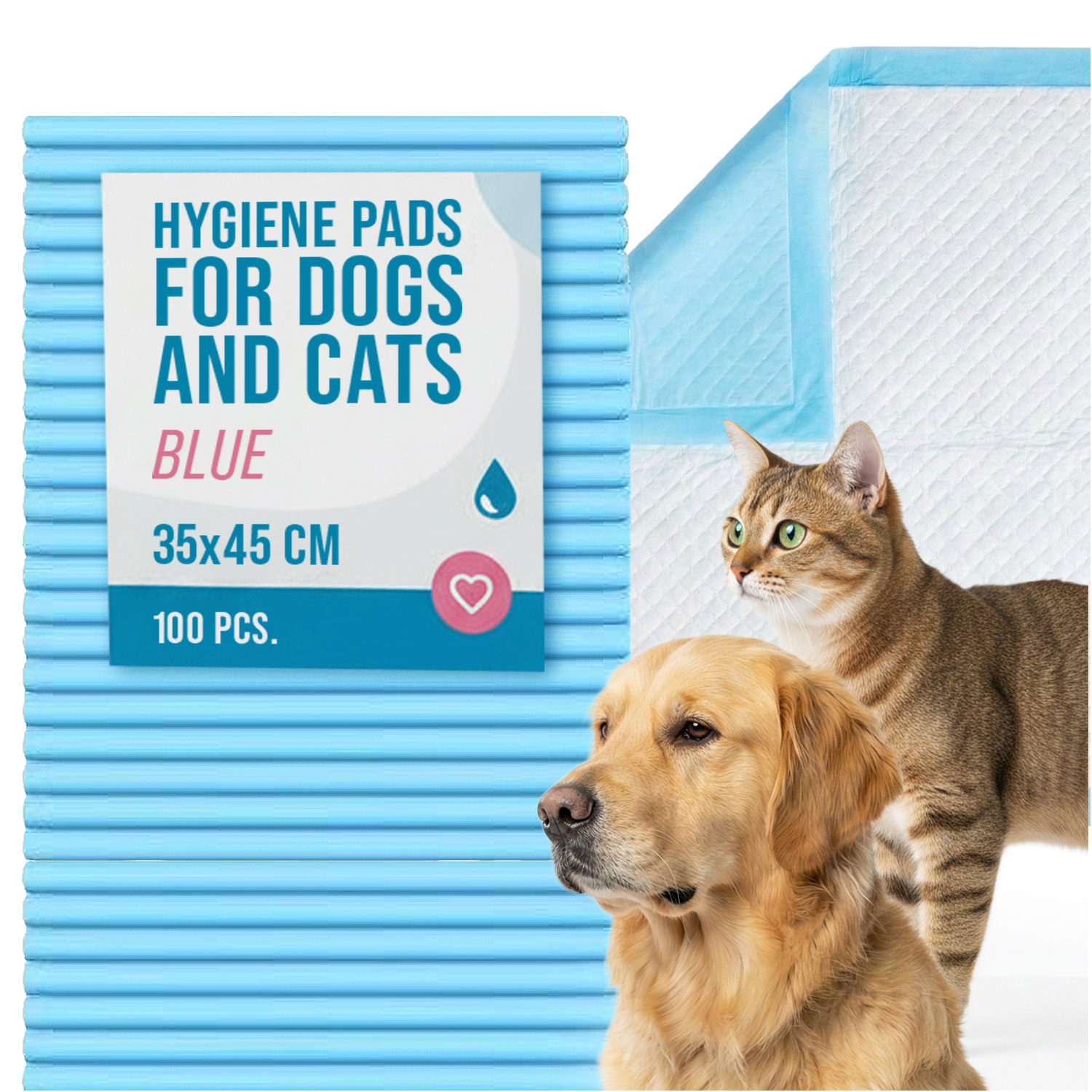 TEMU Tampone assorbente igienico, tappetini di allenamento per cani, set di 100 pezzi, 33x45 cm di dimensioni, spessi e assorbenti, efficacemente