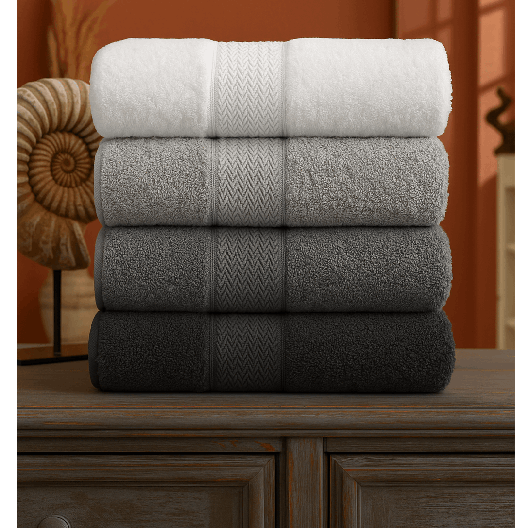 4pcs Set Oftowels And Face Towels, 50 X 85 Cm - 4 Towels