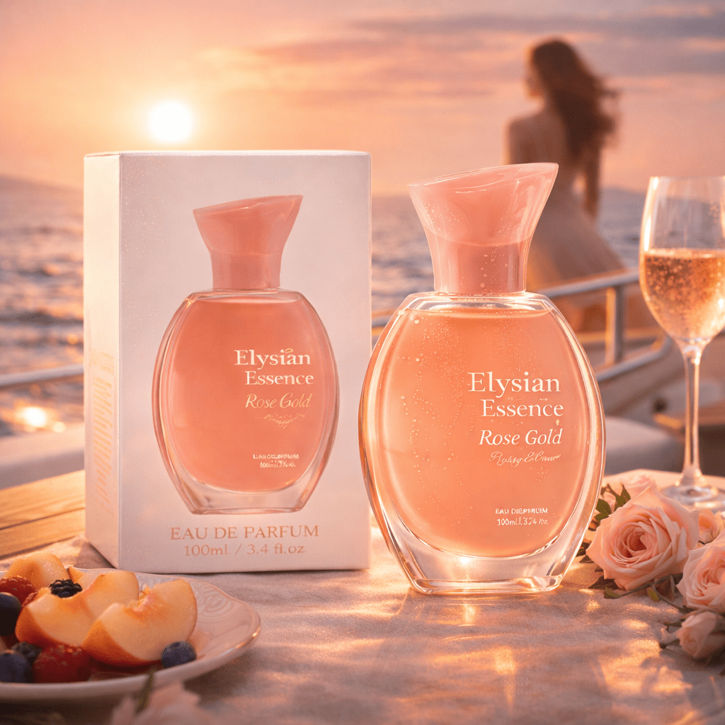 TEMU Perfume For Women Elysian Rose Gold Edp 100ml, Fragrance For Ladies With Top Notes, A Heart Of Elegant , And A Smooth Base Of Musk And Light