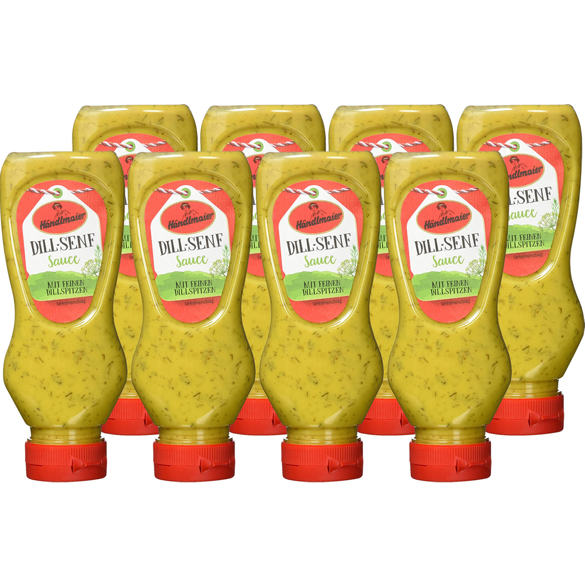 Händlmaier Dill Mustard Sauce Vegan Mild Spiciness Bottle 225ml 8-pack