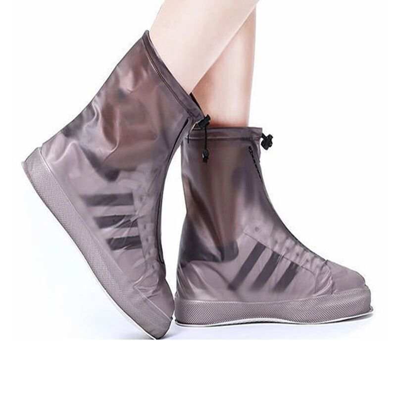 Image of Waterproof Pvc Shoe Covers, Slip-resistant, Reusable Unisex Anti-slip Rain Shoe Protectors, Pair