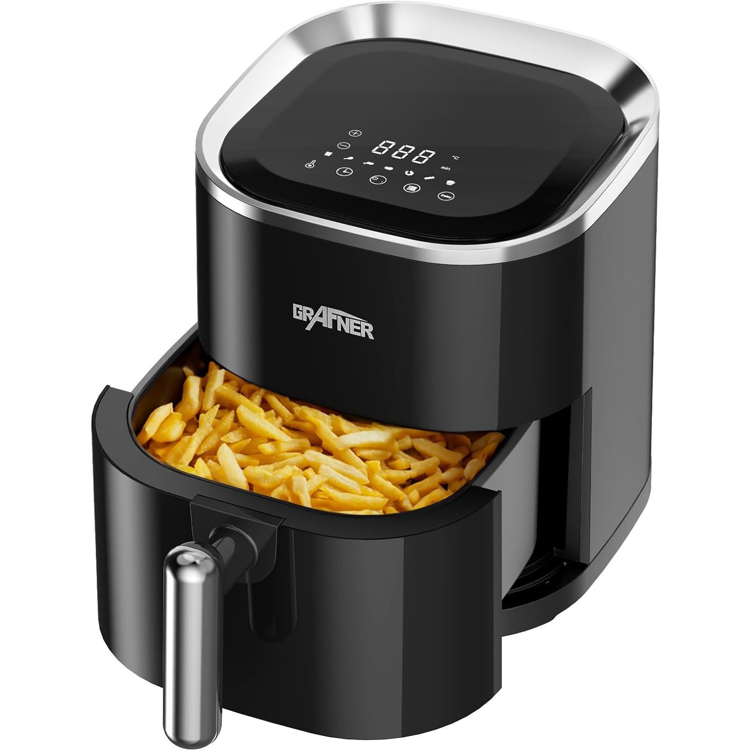 Image of Digital Hot Air Fryer, 3.6l, 1200w, Led Touchscreen, 7 Programs, 360° Cooking System, Timer, Coating, Oil-free Air Fryer, Fat-free Hot Air Fryer