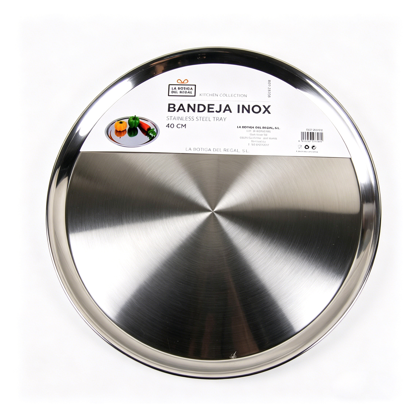 TEMU Bandeja de Acero Inoxidable 36/40cm / de Cocina Inoxidable / para Servir