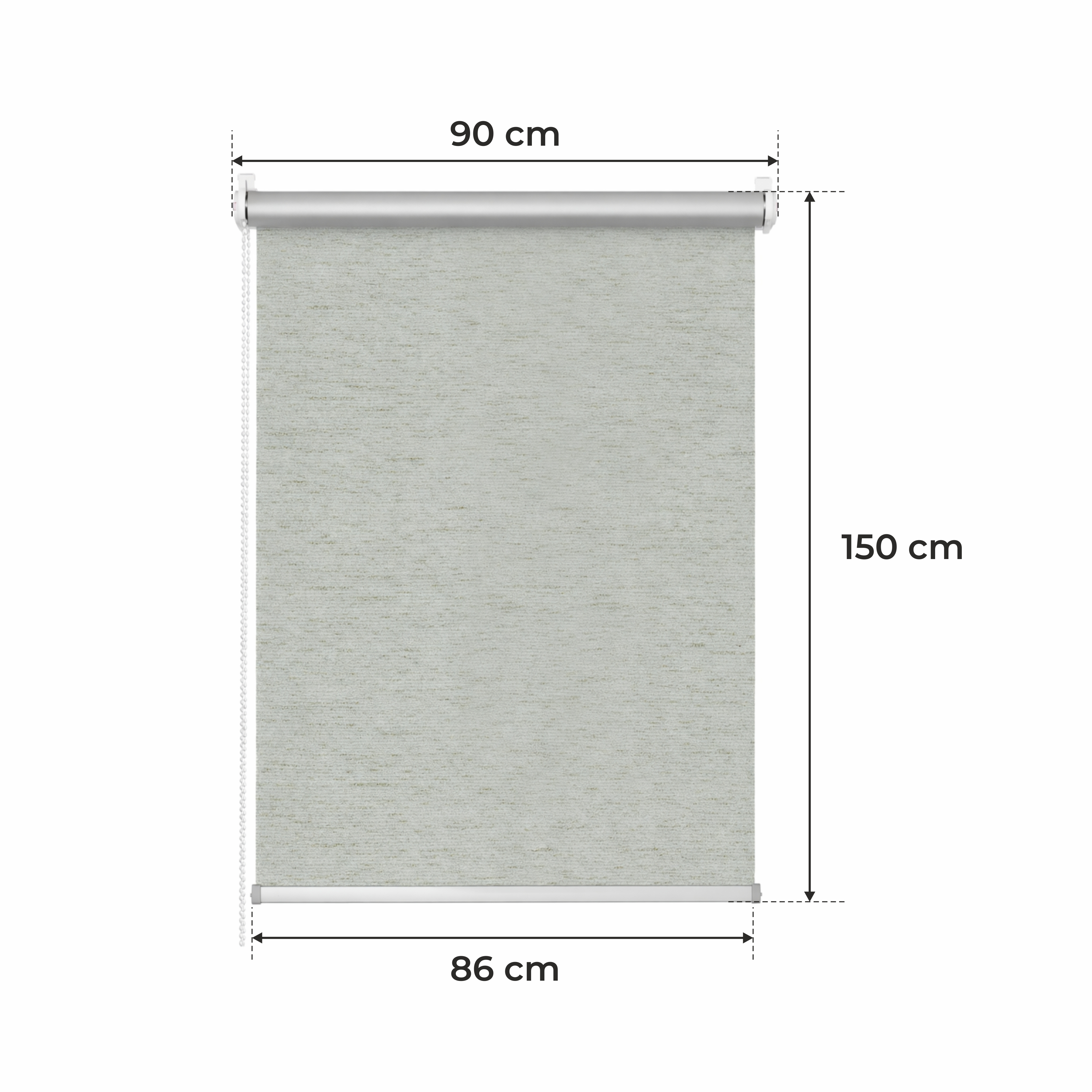 E-shop Thermorollo • GRAU • 32 Größen • TERMO • verstellbare Halterungen • bohrfreie Fenstermontage • Rollo mit Kettenzug • Fensterabdeckung zum Schutz