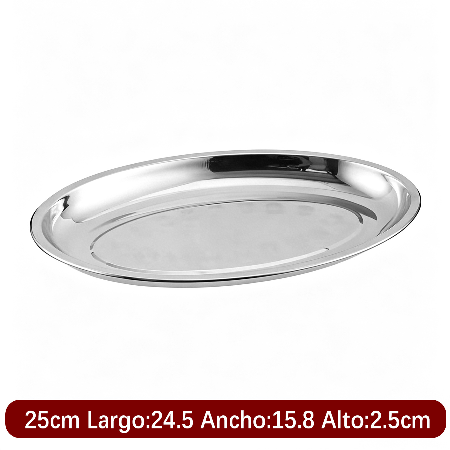 TEMU Bandeja de Acero Inoxidable / de Servir de Acero Inoxidable / Bandeja para Cocinar / para Filete de Acero Inoxidable / Bandeja de Acero