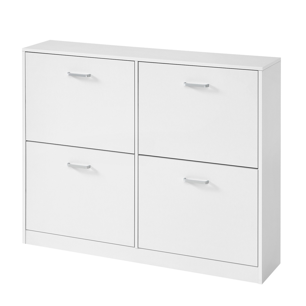 Shoe Rack With 4 Flaps, Shoe Organizer, Shoe Storage, Narrow, Adjustable Divider, For Hallway, 24 X 105.5 X 82.7 Cm