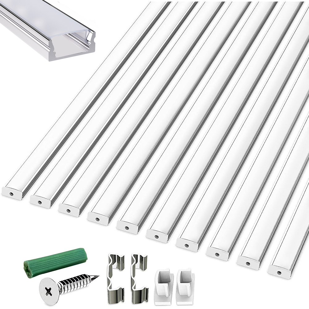 10/ 1m Aluminum Alloy Light Channels, Profile For Led Light Strips For Modern Homes And Offices