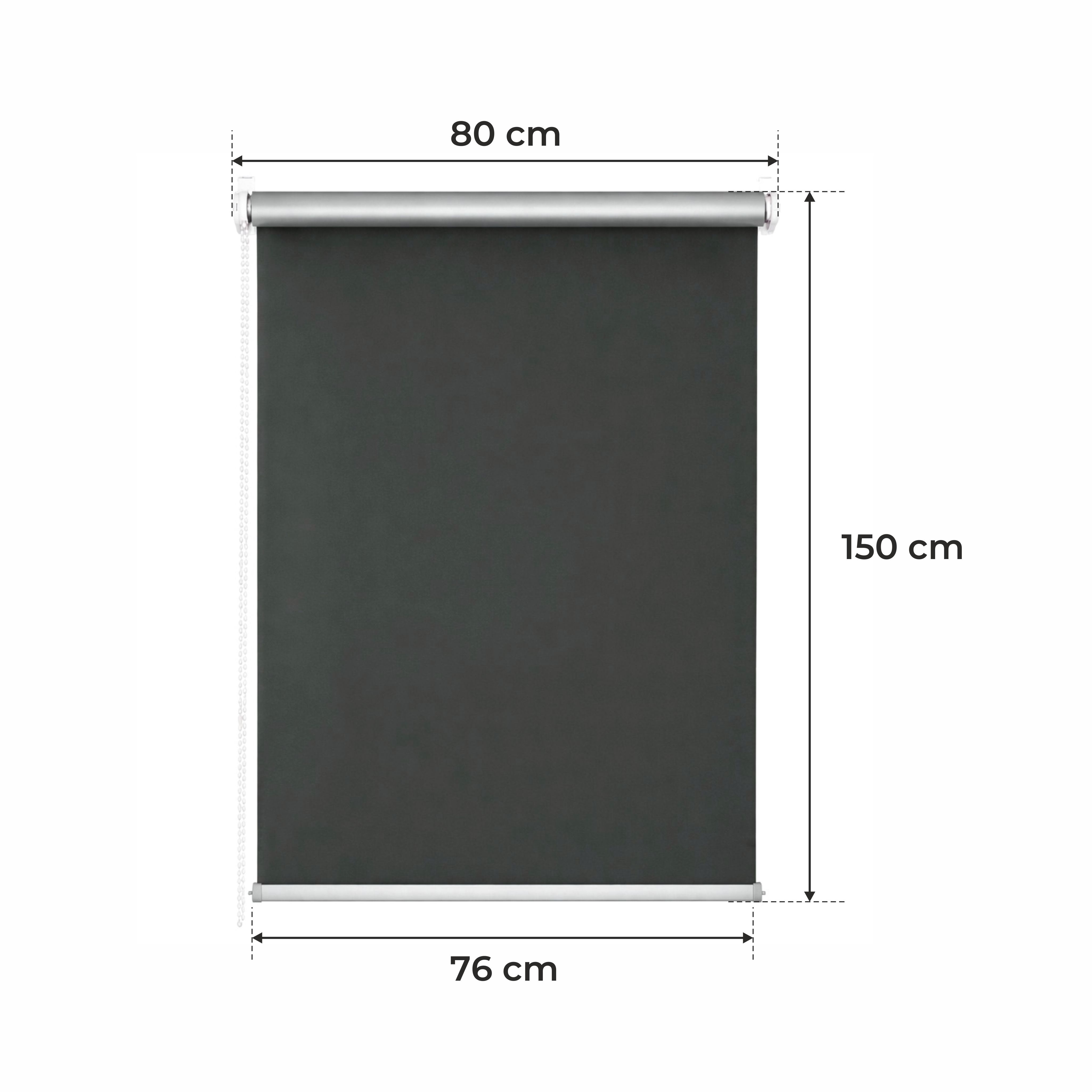 E-shop Thermodiele • GRAPHITE • 32 Größen • TERMO • Verstellbare Griffe • Installation ohne Bohren am Fenster • Rollladen mit Kettenmechanismus •