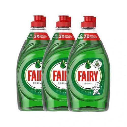 fairy original washing up 320ml pack of 3 concentrated dishwashing liquid with liftaction for tough grease removal long lasting formula hands