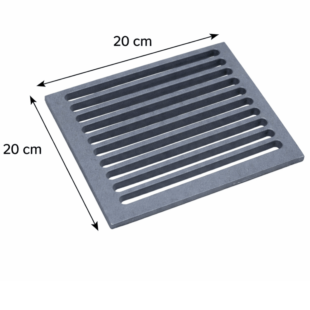 TEMU Cast Iron Grate For Fireplace Ash 20x20 Cm Thickness 1 Cm Ash Pan Stove Barbecue Chimney