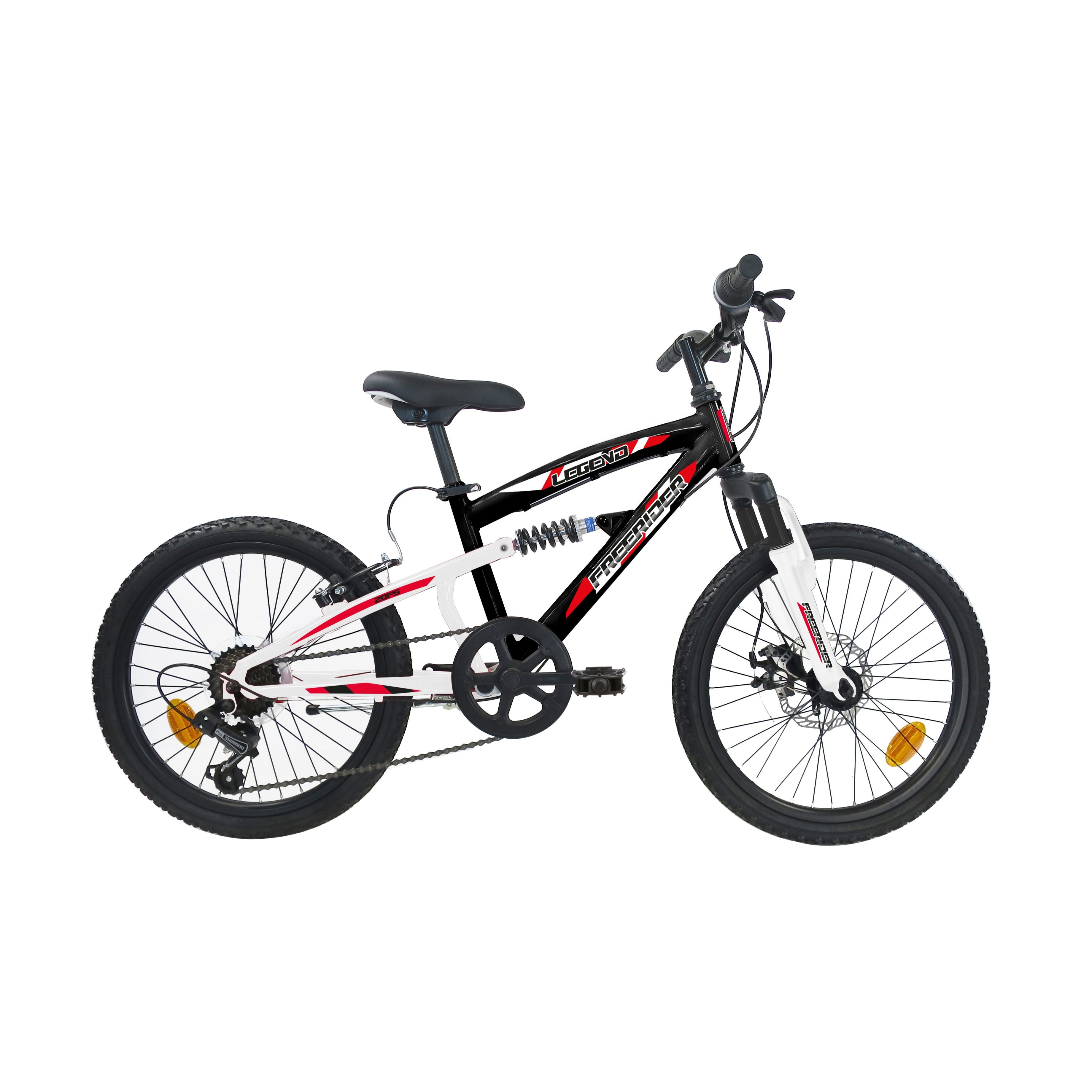 Image of 20" Boys' Mtb Bike - Full Suspension - 6-speed With Ty21 Derailleur - Front Disc Brake - Rear