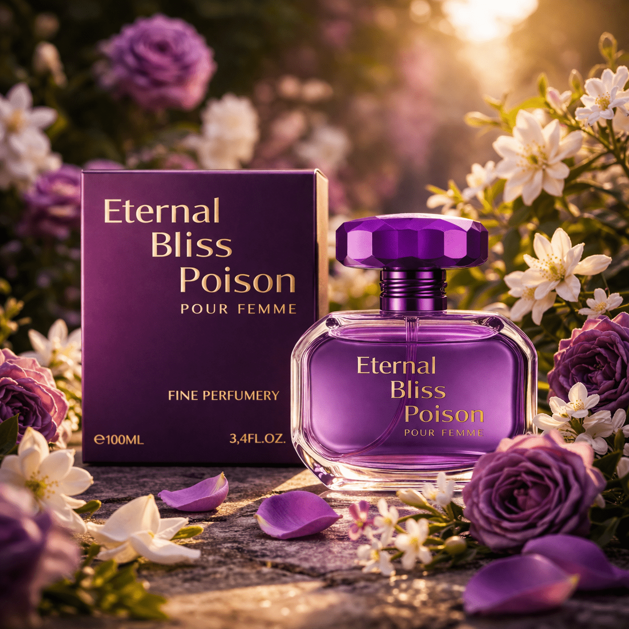 TEMU Perfume For Women Eternal Poison Edp 100ml, Sweet Floral Fragrance With A Smooth Ladies Scent, Long Lasting Perfume For Women That Light,
