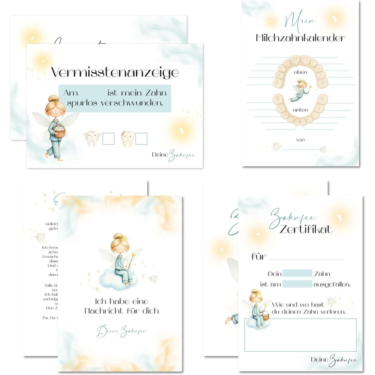 Image of Tooth Fairy Certificate Document 20 Certificates 20 Envelopes 2 Letters From The Tooth Fairy 3 Posters 2 Letterheads In Tooth Fairy Design Tooth Teeth Reminder Wobbly Teeth Girl Tooth