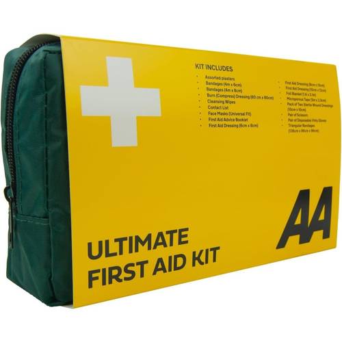 aa first aid kit travel set for holiday din 13164 compact zip pouch