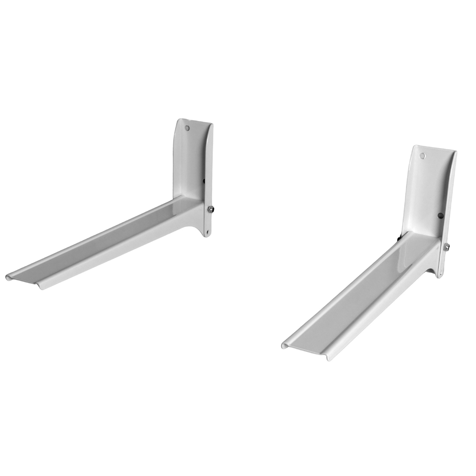 1 Pair Of Microwave Shelves, Wall-mounted Wall Shelf For Microwave Microwave Oven Mini , Slip-resistant Holder Suitable For Wall Mounting In Kitchens Offices And Restaurants, Made Of Metal, White