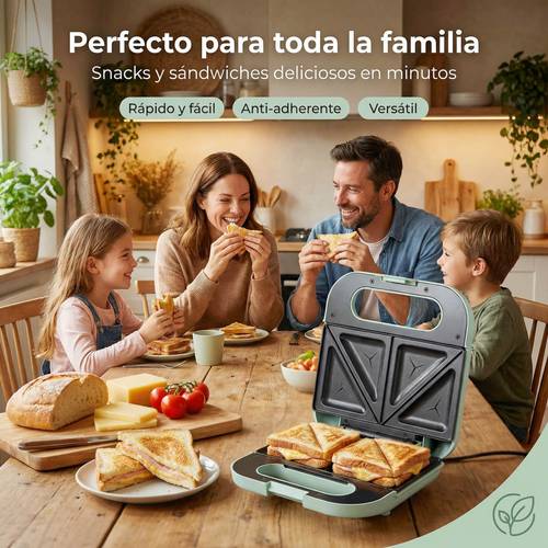 750w sandwich toaster 2 non stick cooking safe handle easy to sandwich in minutes