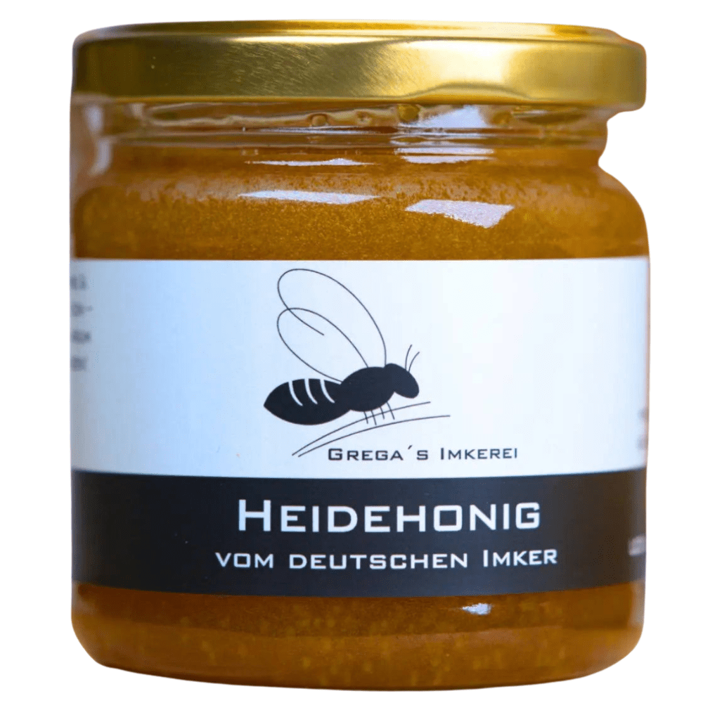 Image of German Heath Honey 250g Herb & Malty | Jelly-like Consistency | Regional From The Lüneburg Heath | Grega's Beekeeping