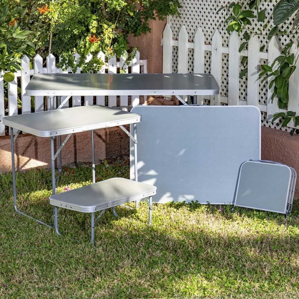 TEMU HOME Mesa Plegable 60 x 40 x 50 cm La superficie de MDF (fibra de densidad media), resistente a los arañazos y a la oxidación, y fácil de
