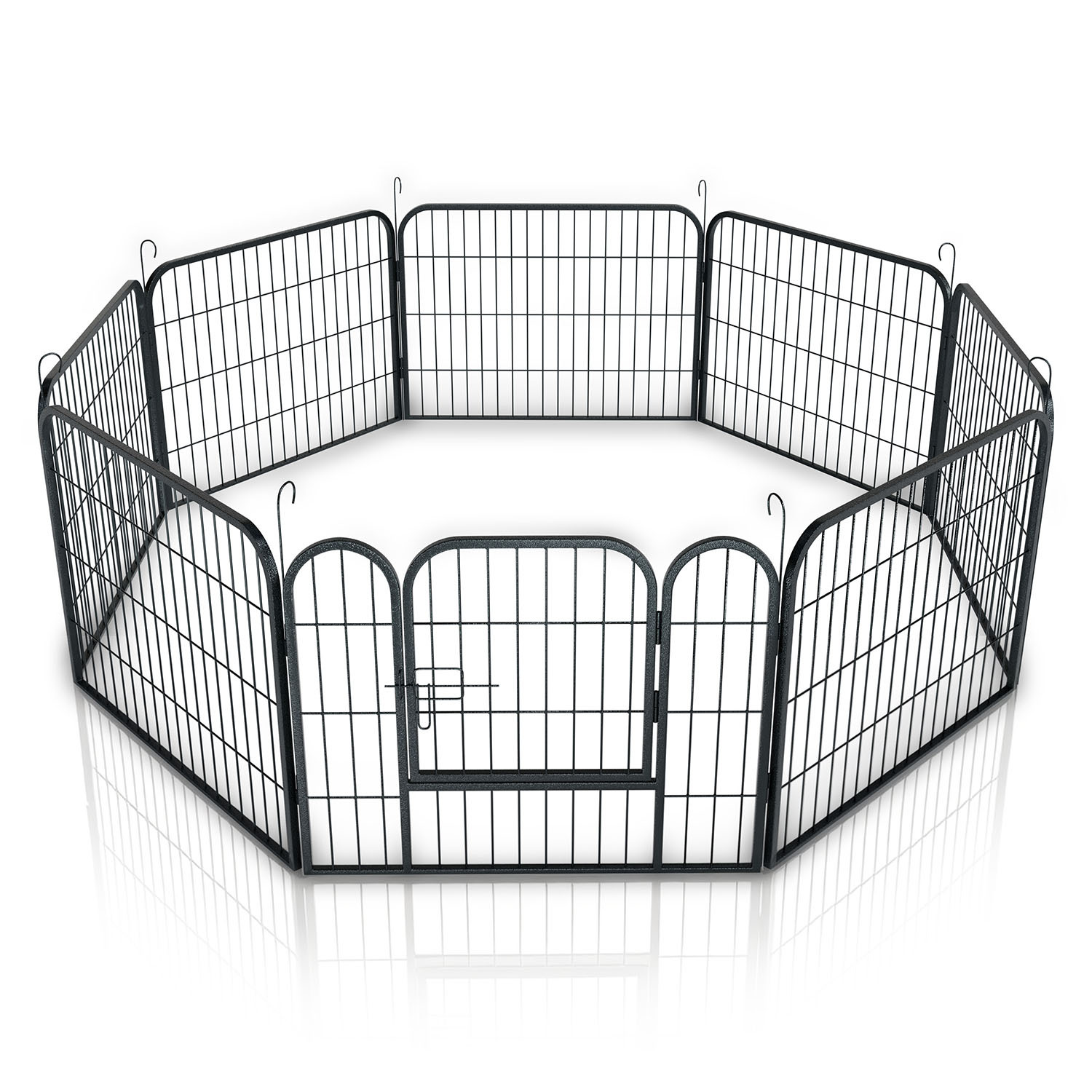 Image of Metal Foldable Playpen For Puppies, Dogs, Rabbits & Small Animals - Puppy Playpen, Puppy Gate, Puppy Fence