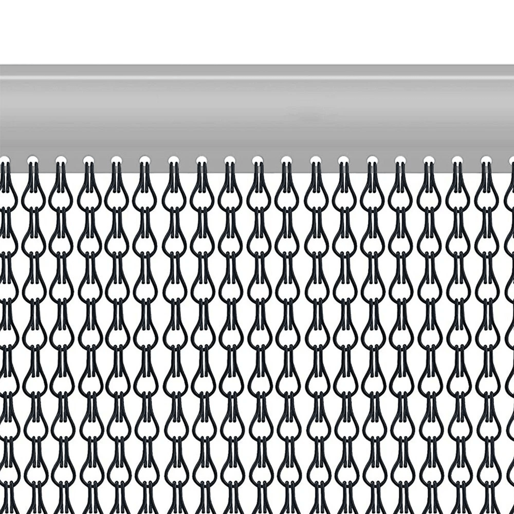 aluminium door fly screen metal chain curtain   blinds 214cm 90cm