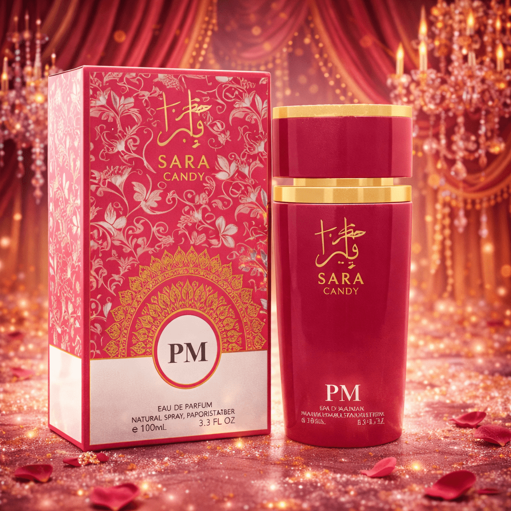 TEMU Everlyx - Perfume Candy PM Eau de Parfum 100ml - femenina y envolvente con carácter gourmand y notas - Diseño rosa con detalles dorados ideal