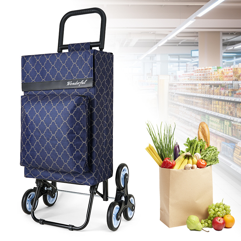 TEMU Carro de compra plegable 40L, fácil escaleras, 101x44x20 cm, y resistente, bolsa extraíble convertible en bolso, fácil de limpiar, ideal para