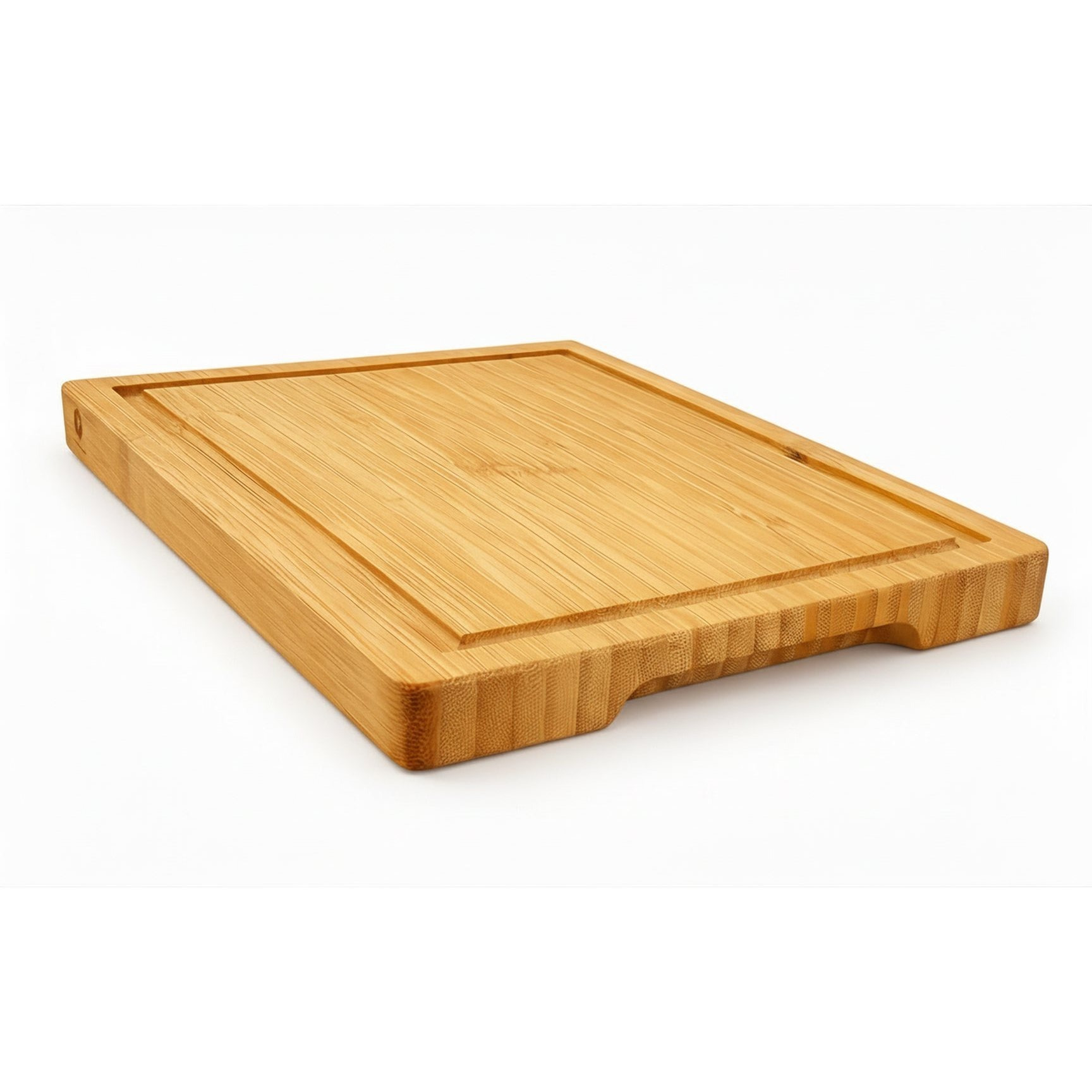 Image of Design Board S: Elegant Cutting Board Made Of Thick Bamboo Wood With Juice And Handle Recesses, High-quality , , 25 X 18 X 1.8 Cm, 0.75 Kg