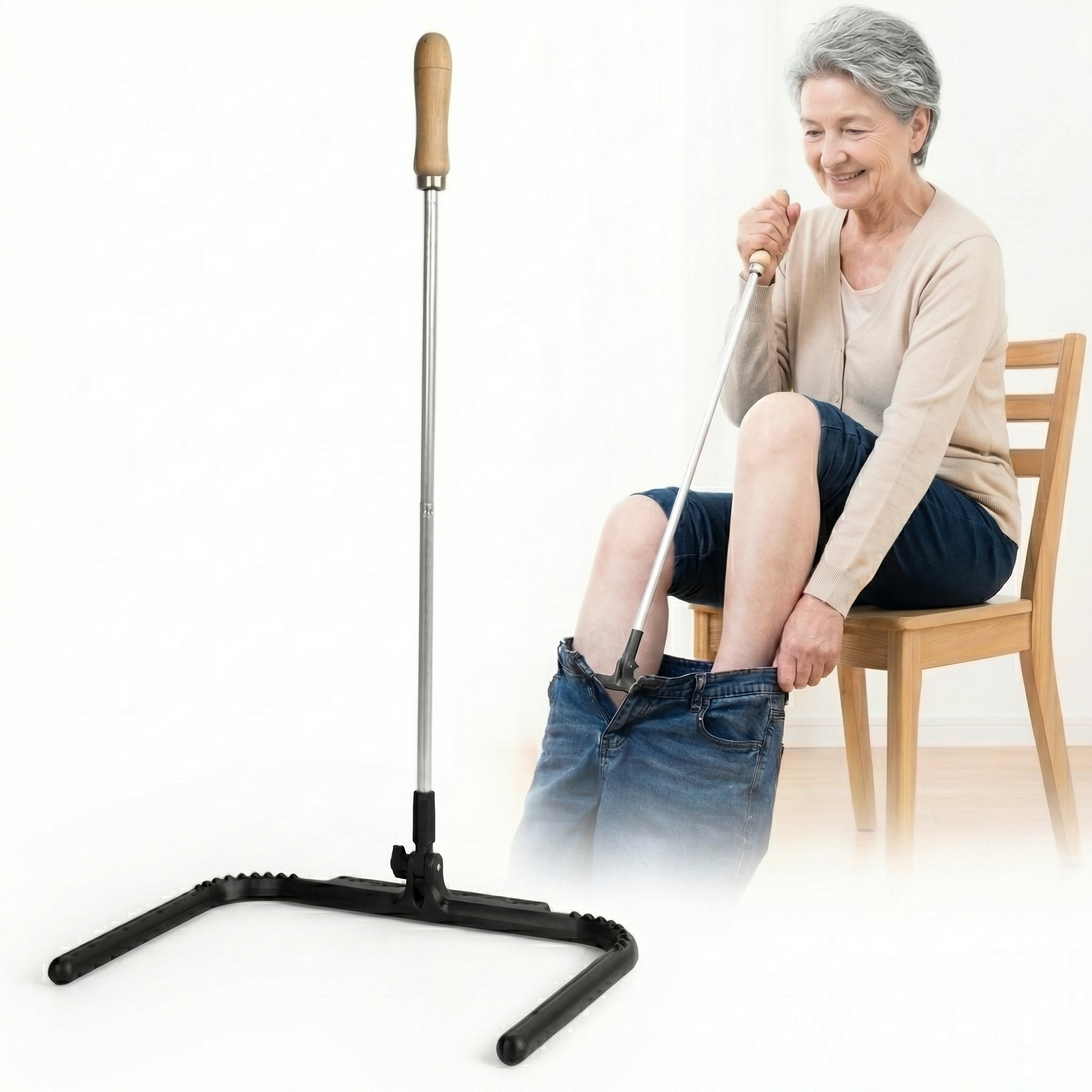 Image of Help To Without Bending - Pincho - Technical Aids For Reduced Mobility, Elderly People Accessories, Gifts For The Elderly, Orthopedics, Device For Putting On Pants And Underwear