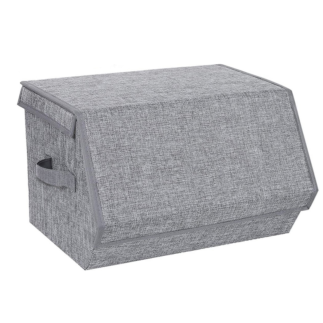 TEMU Organizer Pieghevole per Armadio in Tessuto con Manici Rinforzati - Cesto Salvaspazio Multiuso per Vestiti e Giocattoli - Dimensioni 38x32x25 cm