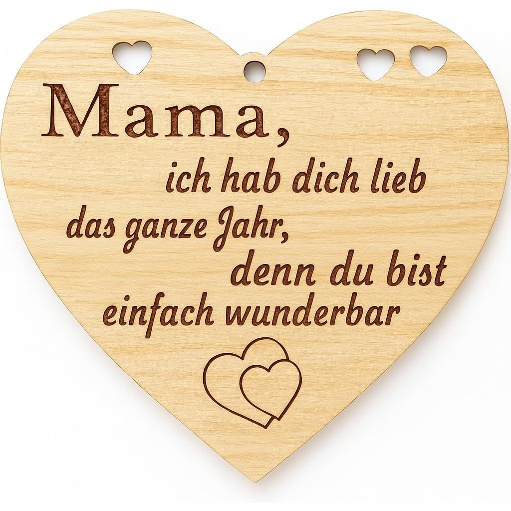 Image of Family , I Love You Sign, Decorative Heart Sign, Wooden Heart, Wooden Sign, 10 X 10cm, Gift , Quote Gift, Wooden Gift, A Gift