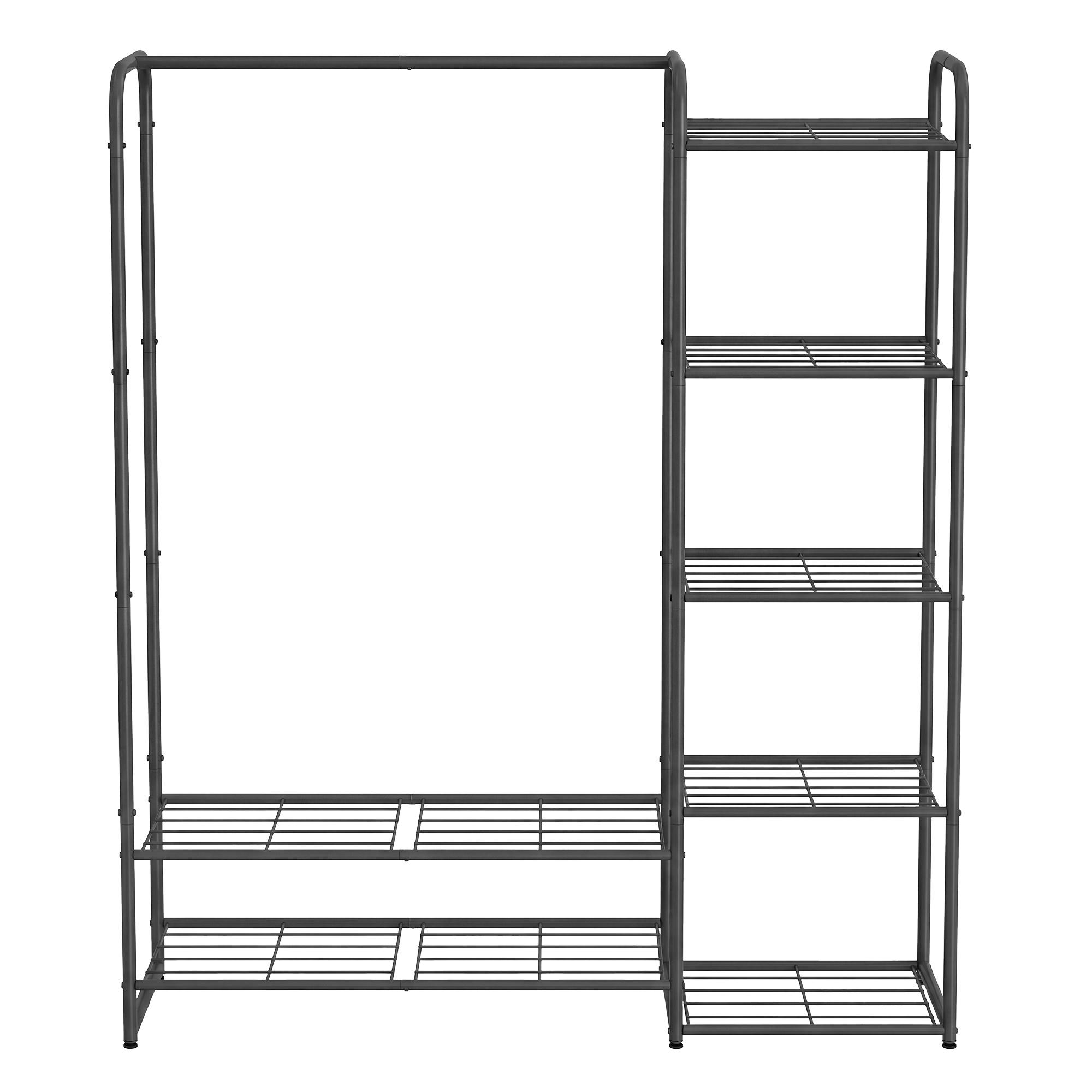Image of Clothing Racks, Wardrobe With Shelves, Made Of Metal, Freestanding, 29 X 110 X 158.4 Cm, Black