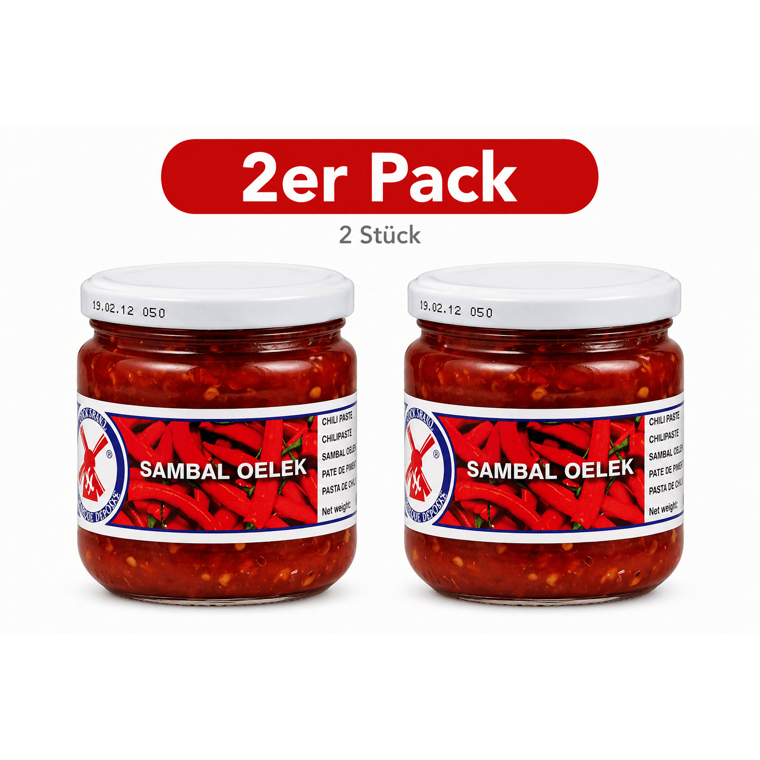 Image of 2-pack Windmill - Sambal Oelek - 2x200g